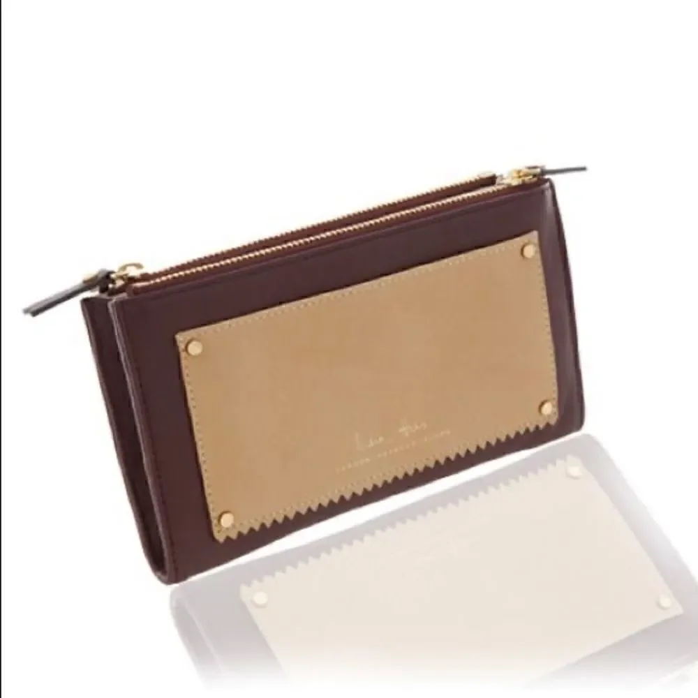 India Hicks - Takeout Wallet - Burgundy - NEW
